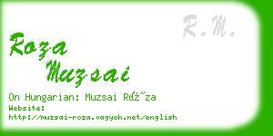 roza muzsai business card